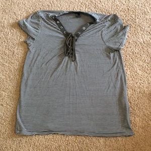 Forever 21 Green striped tee